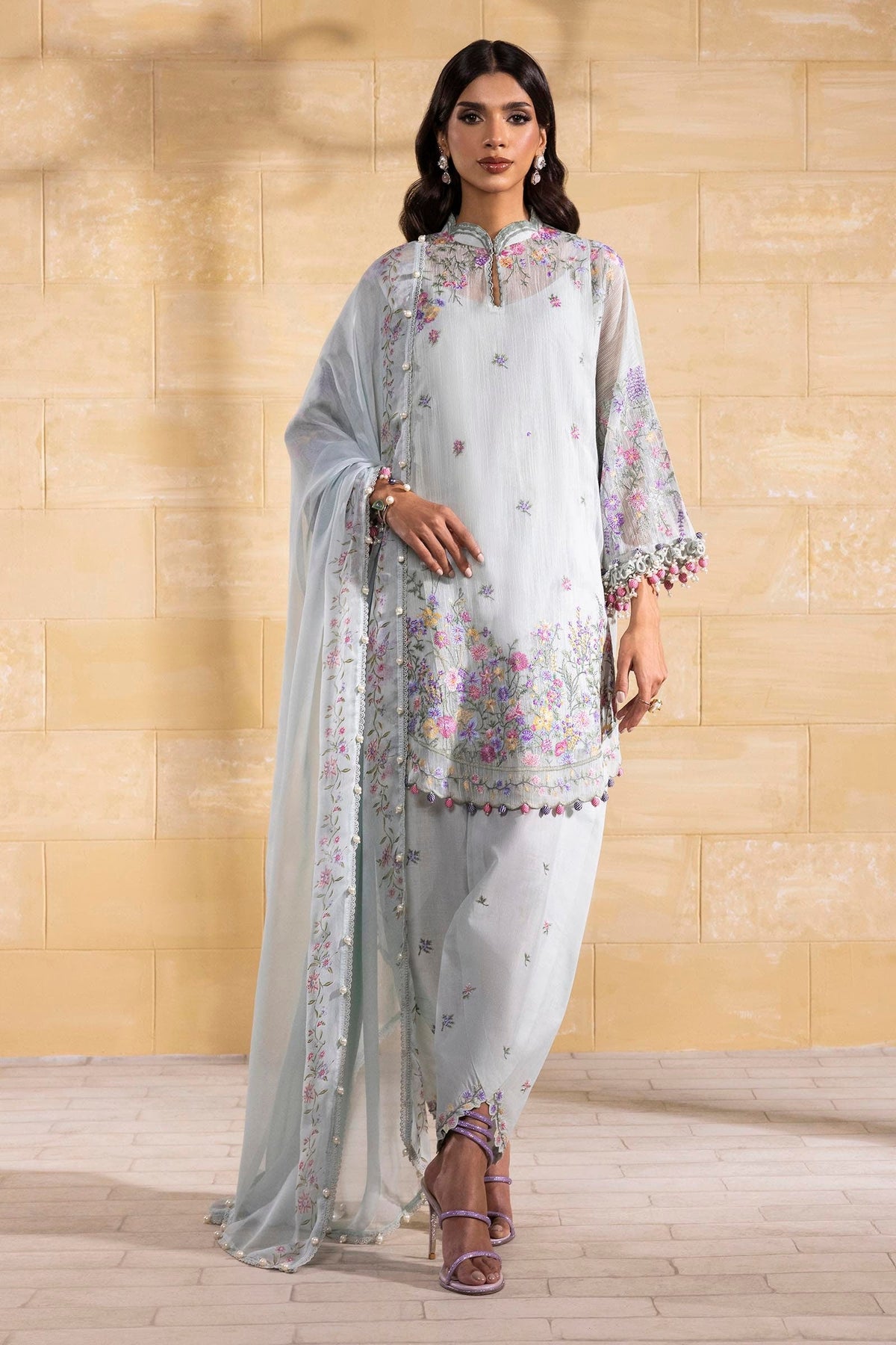Sana Safinaz | Muzlin Spring 25 | M251-003B-3CJ by Sana Safinaz - Designer Dress - Type: Ladies Clothes - Available at Libayah - 100% Original