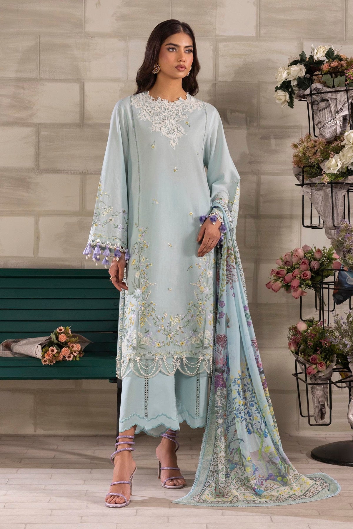 Sana Safinaz | Muzlin Spring 25 | M251-005A-3CL by Sana Safinaz - Designer Dress - Type: Ladies Clothes - Available at Libayah - 100% Original