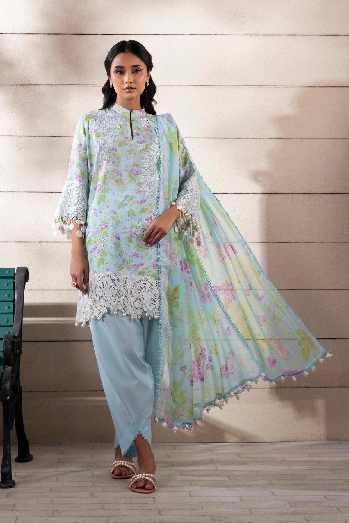 Sana Safinaz | Muzlin Spring 25 | M251-006B-3CI by Sana Safinaz - Designer Dress - Type: Ladies Clothes - Available at Libayah - 100% Original