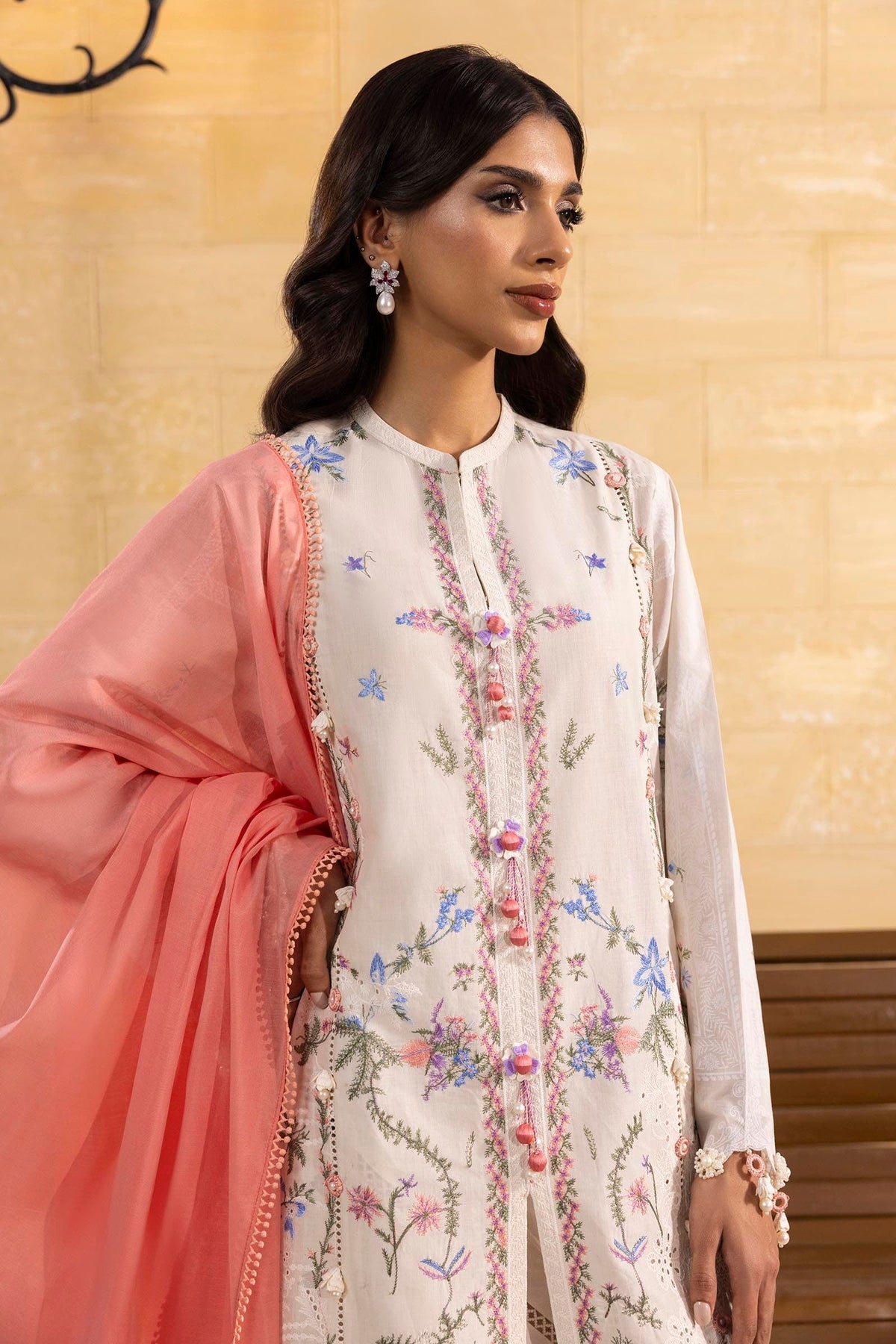 Sana Safinaz | Muzlin Spring | M251-008B-3DG by Sana Safinaz - Designer Dress  - Type : Ladies Clothes - Available at Libayah - 100% Original 