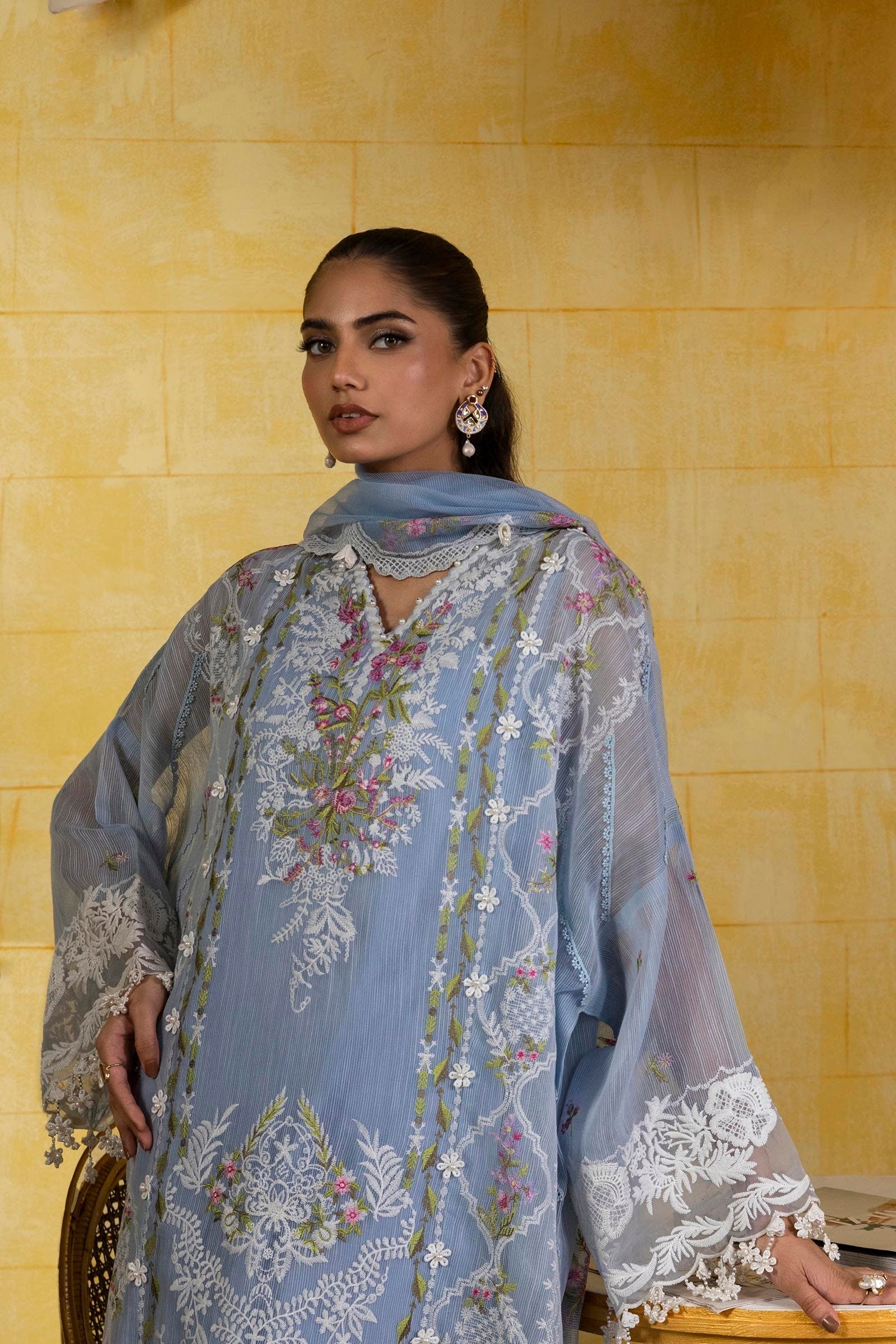 Sana Safinaz | Muzlin Spring 25 | M251-009B-3CT by Sana Safinaz - Designer Dress - Type: Ladies Clothes - Available at Libayah - 100% Original