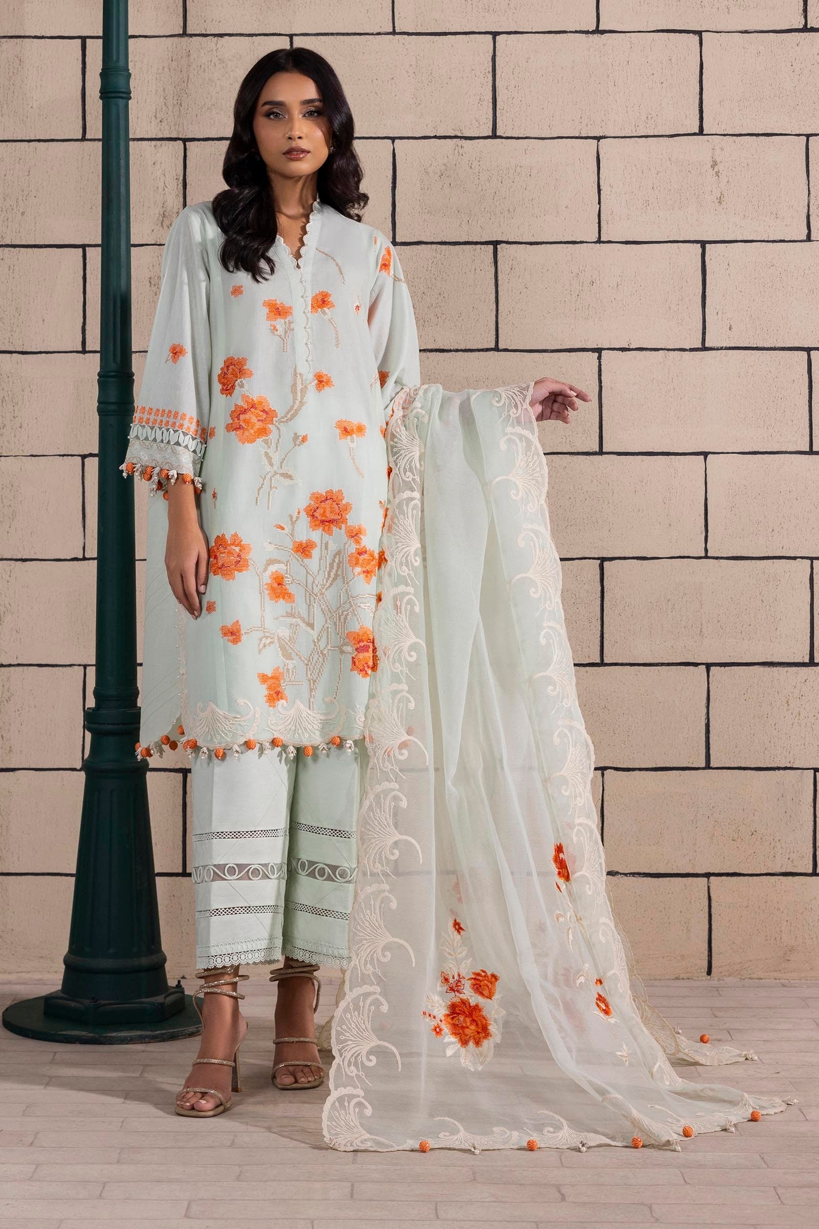 Sana Safinaz | Muzlin Spring 25 | M251-010A-3CS by Sana Safinaz - Designer Dress - Type: Ladies Clothes - Available at Libayah - 100% Original