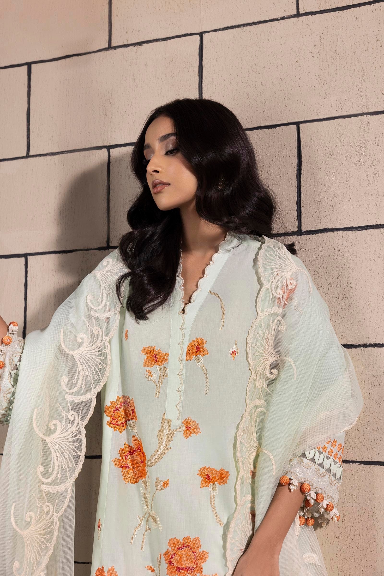 Sana Safinaz | Muzlin Spring 25 | M251-010A-3CS by Sana Safinaz - Designer Dress - Type: Ladies Clothes - Available at Libayah - 100% Original