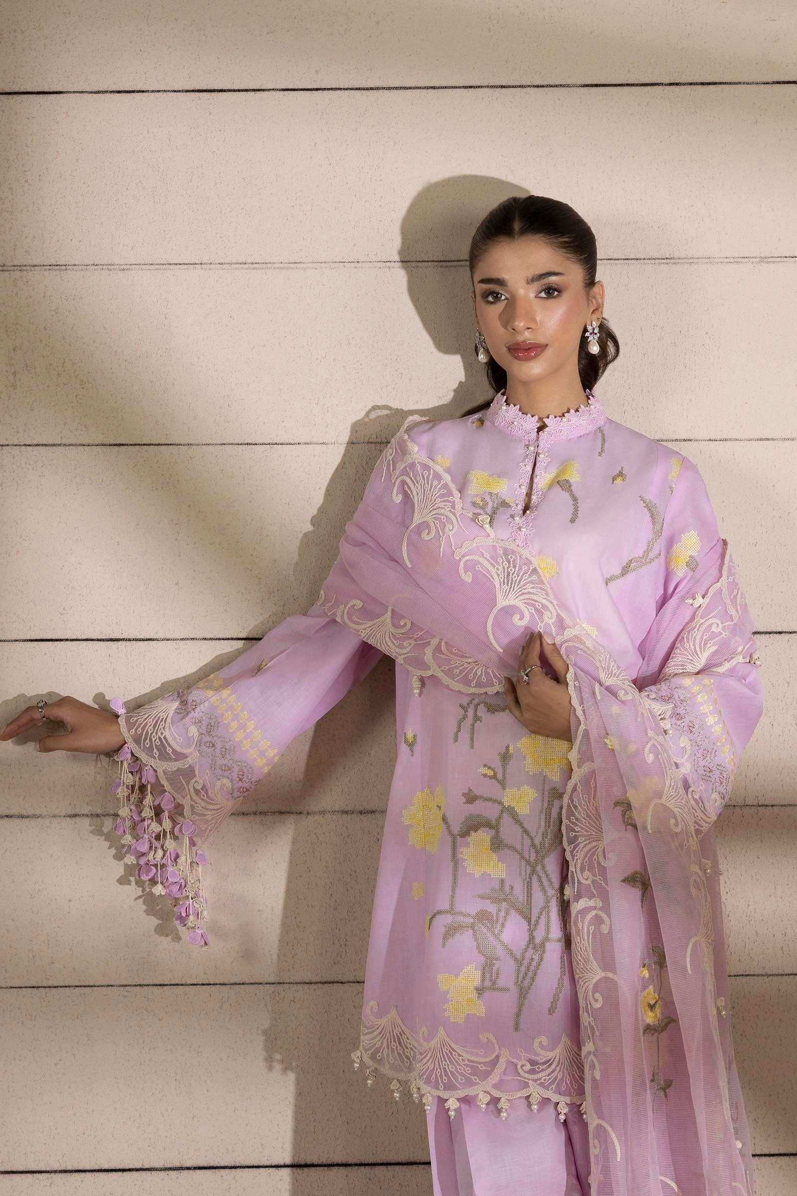 Sana Safinaz | Muzlin Spring 25 | M251-010B-3CS by Sana Safinaz - Designer Dress - Type: Ladies Clothes - Available at Libayah - 100% Original