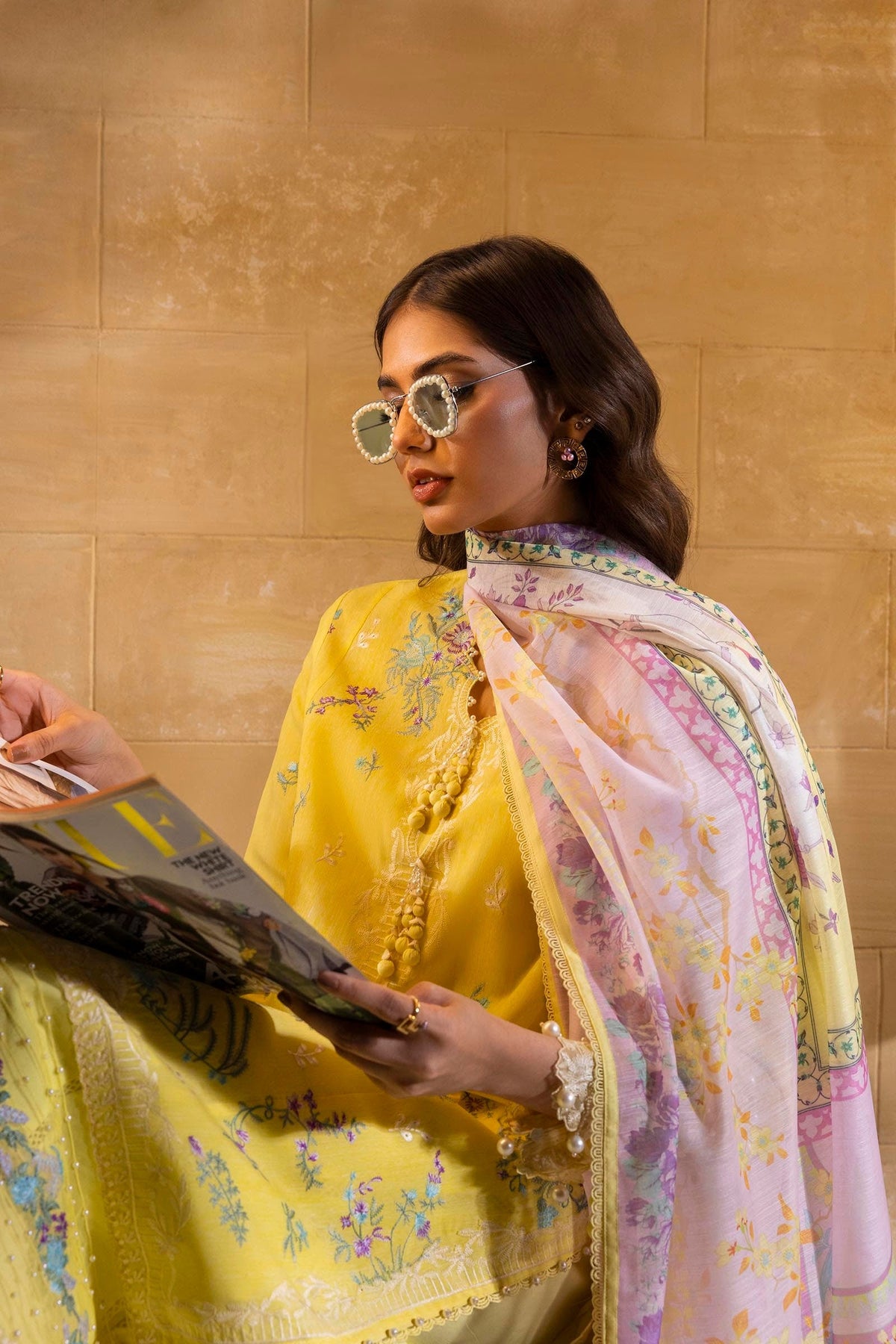Sana Safinaz | Muzlin Spring 25 | M251-011B-3CV by Sana Safinaz - Designer Dress - Type: Ladies Clothes - Available at Libayah - 100% Original