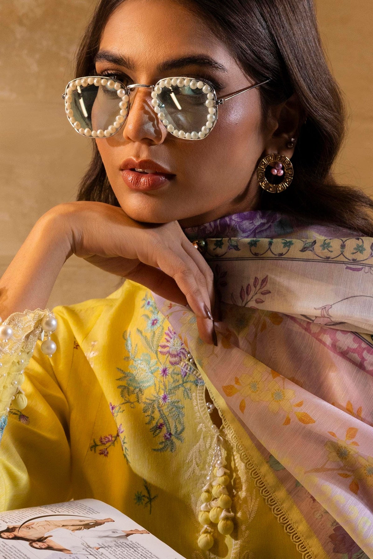 Sana Safinaz | Muzlin Spring 25 | M251-011B-3CV by Sana Safinaz - Designer Dress - Type: Ladies Clothes - Available at Libayah - 100% Original