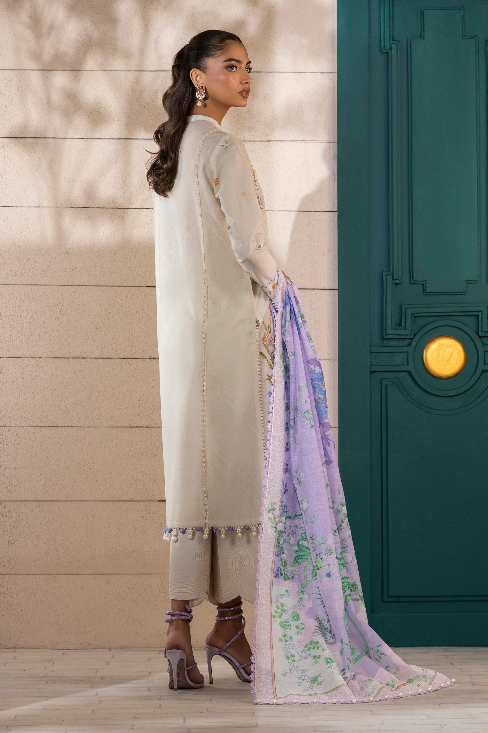 Sana Safinaz | Muzlin Spring 25 | M251-012A-3CV by Sana Safinaz - Designer Dress - Type: Ladies Clothes - Available at Libayah - 100% Original