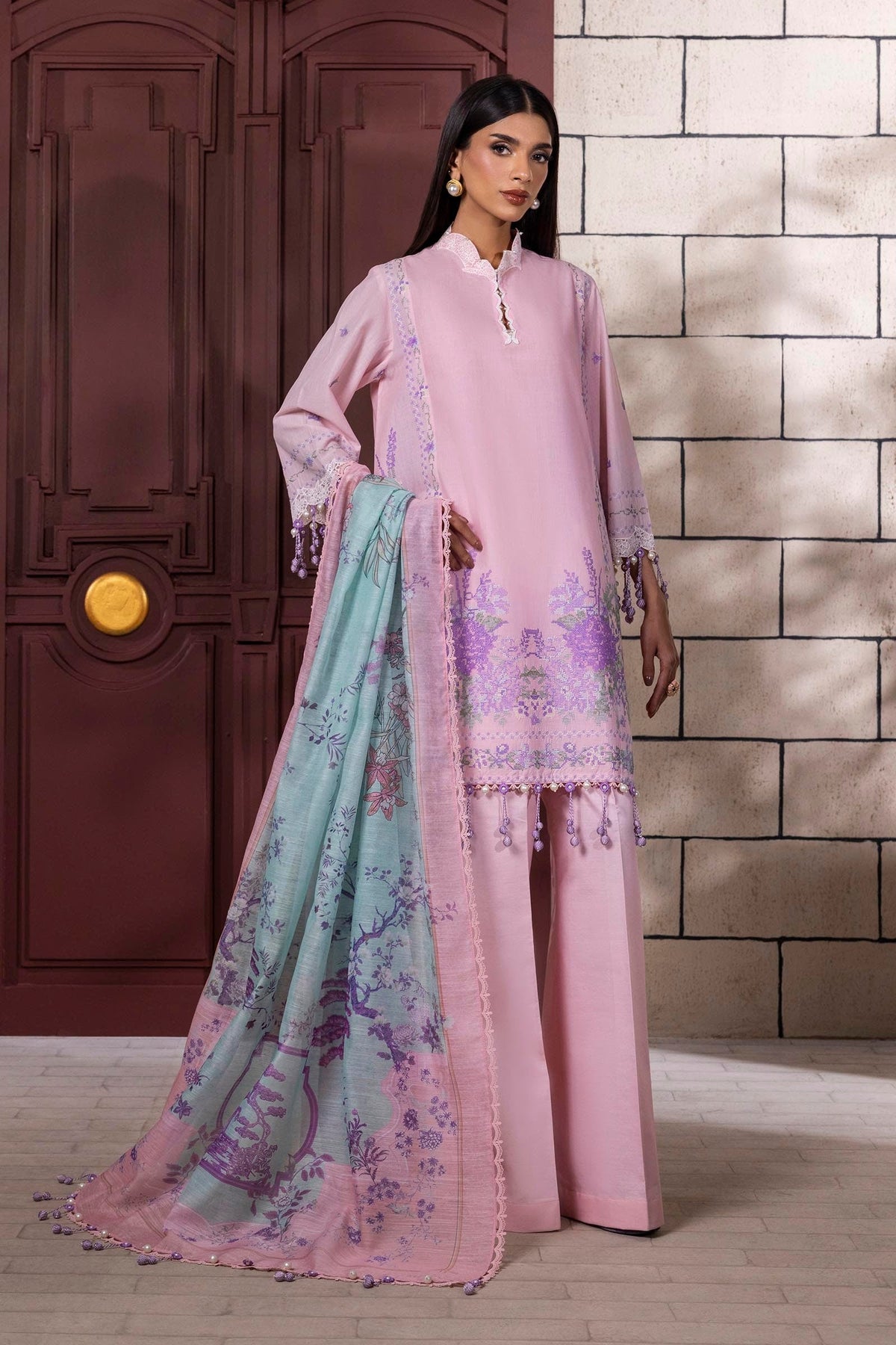Sana Safinaz | Muzlin Spring 25 | M251-012B-3CV by Sana Safinaz - Designer Dress - Type: Ladies Clothes - Available at Libayah - 100% Original