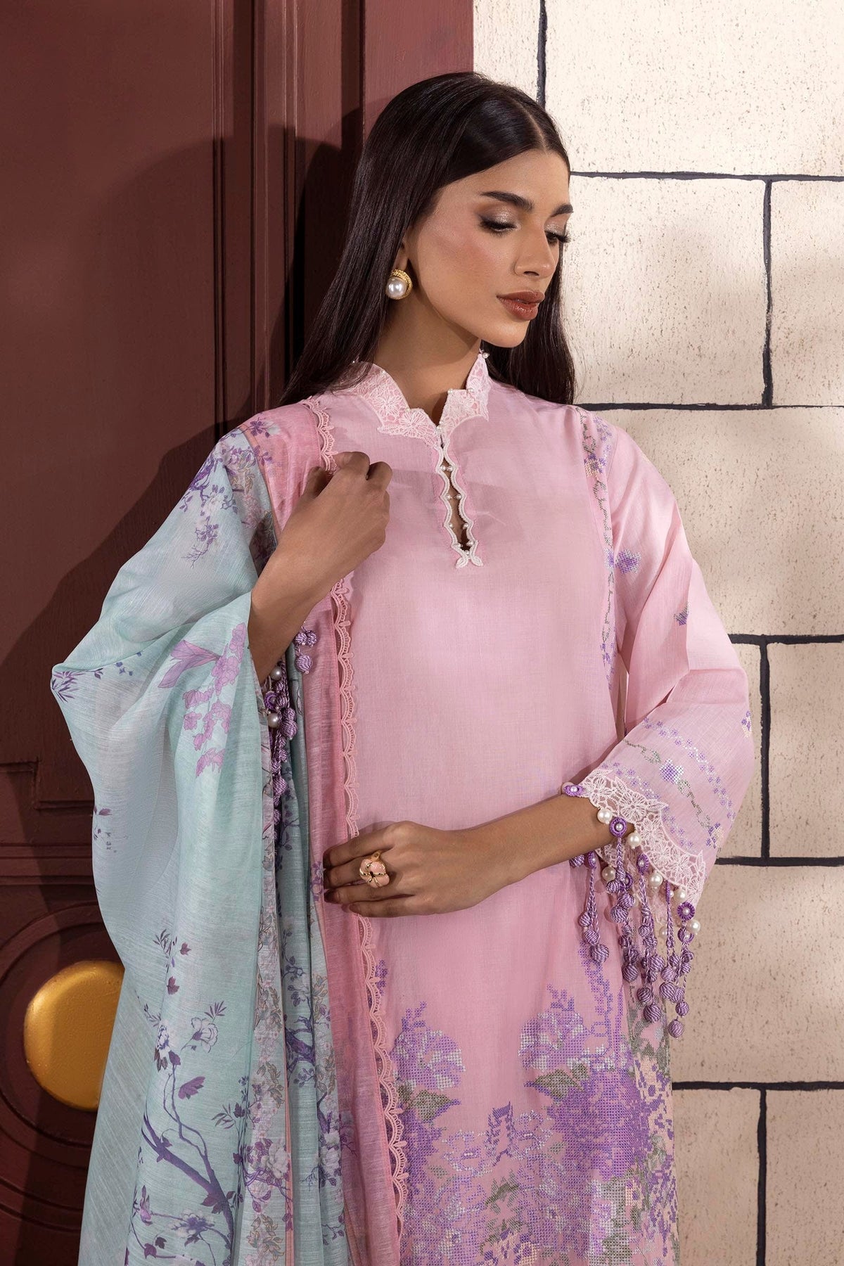 Sana Safinaz | Muzlin Spring 25 | M251-012B-3CV by Sana Safinaz - Designer Dress - Type: Ladies Clothes - Available at Libayah - 100% Original