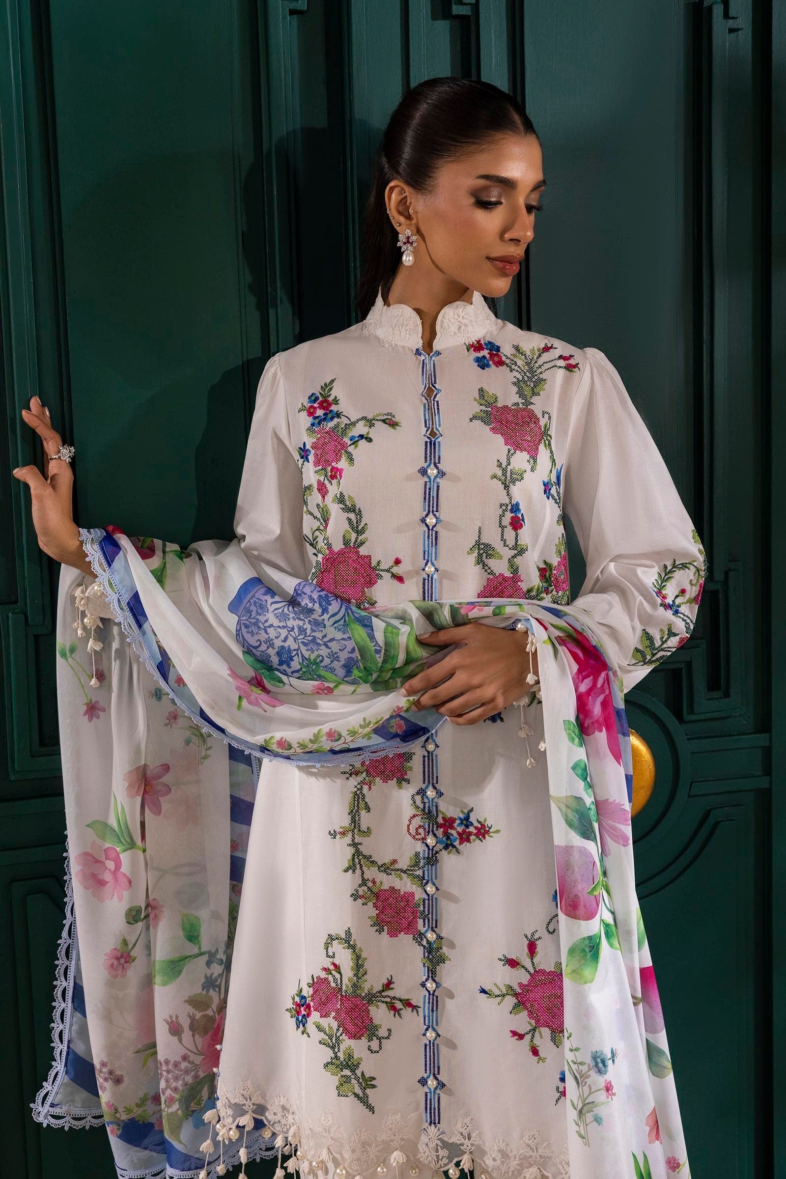 Sana Safinaz | Muzlin Spring 25 | M251-013A-3CL by Sana Safinaz - Designer Dress - Type: Ladies Clothes - Available at Libayah - 100% Original