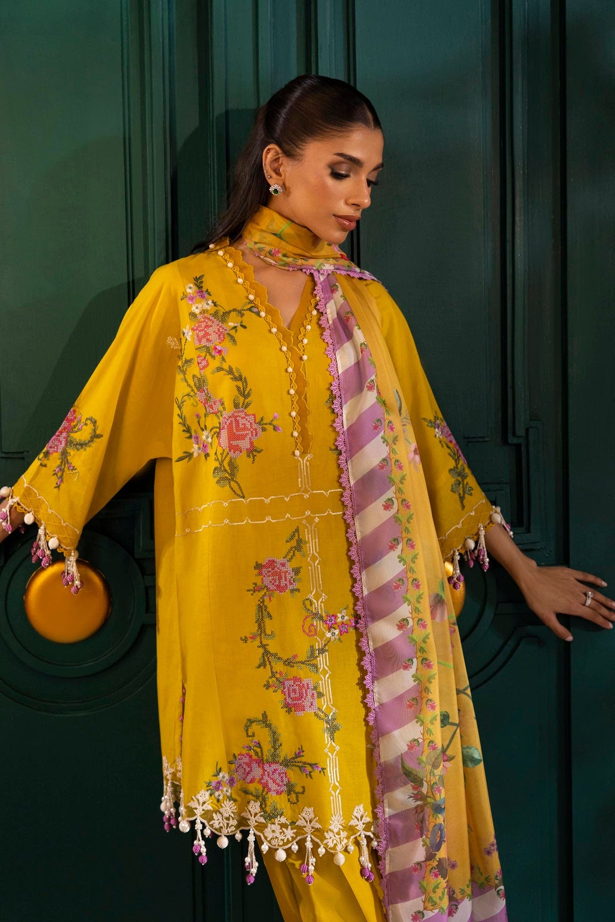 Sana Safinaz | Muzlin Spring 25 | M251-013B-3CL by Sana Safinaz - Designer Dress - Type: Ladies Clothes - Available at Libayah - 100% Original