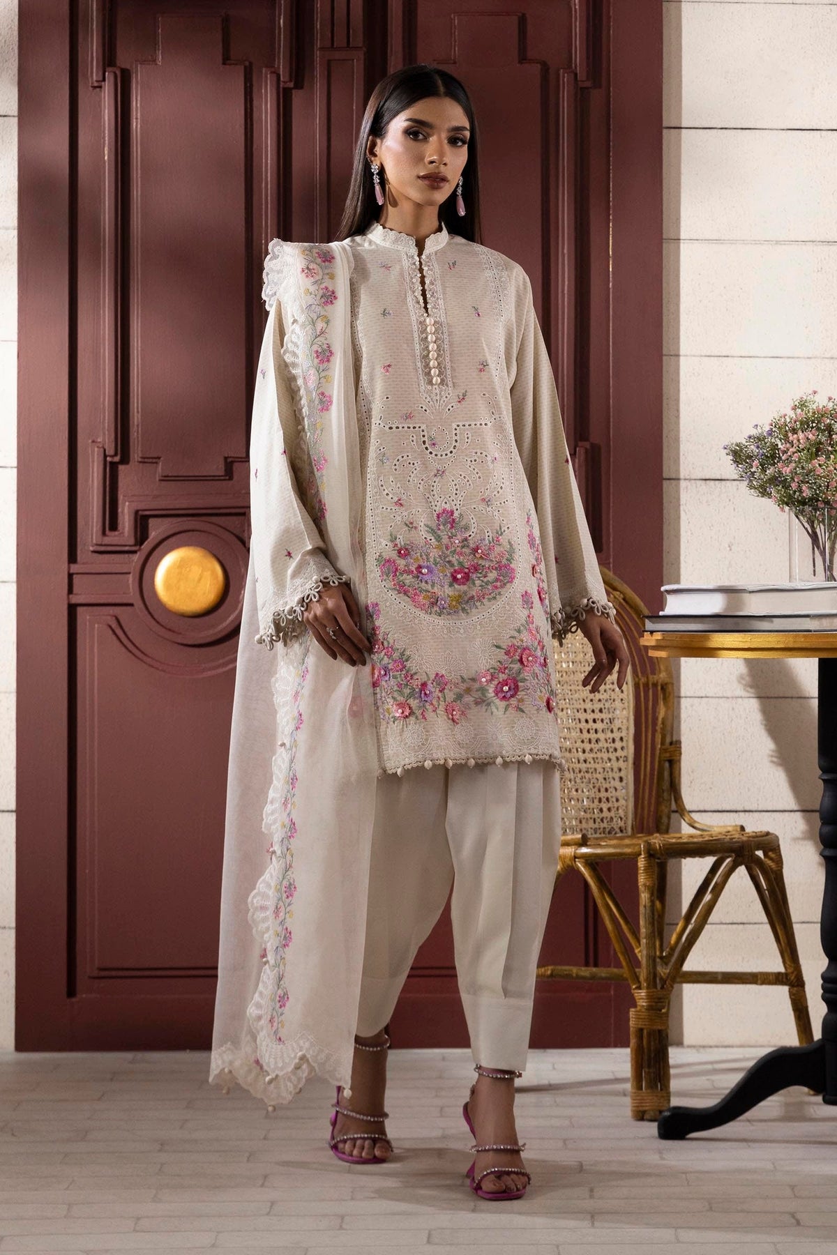 Sana Safinaz | Muzlin Spring 25 | M251-014A-3CT by Sana Safinaz - Designer Dress - Type: Ladies Clothes - Available at Libayah - 100% Original