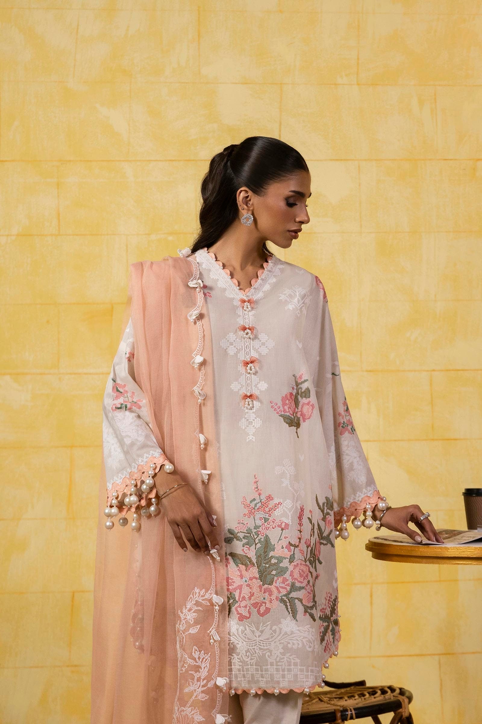 Sana Safinaz | Muzlin Spring 25 | M251-016A-3CT by Sana Safinaz - Designer Dress - Type: Ladies Clothes - Available at Libayah - 100% Original