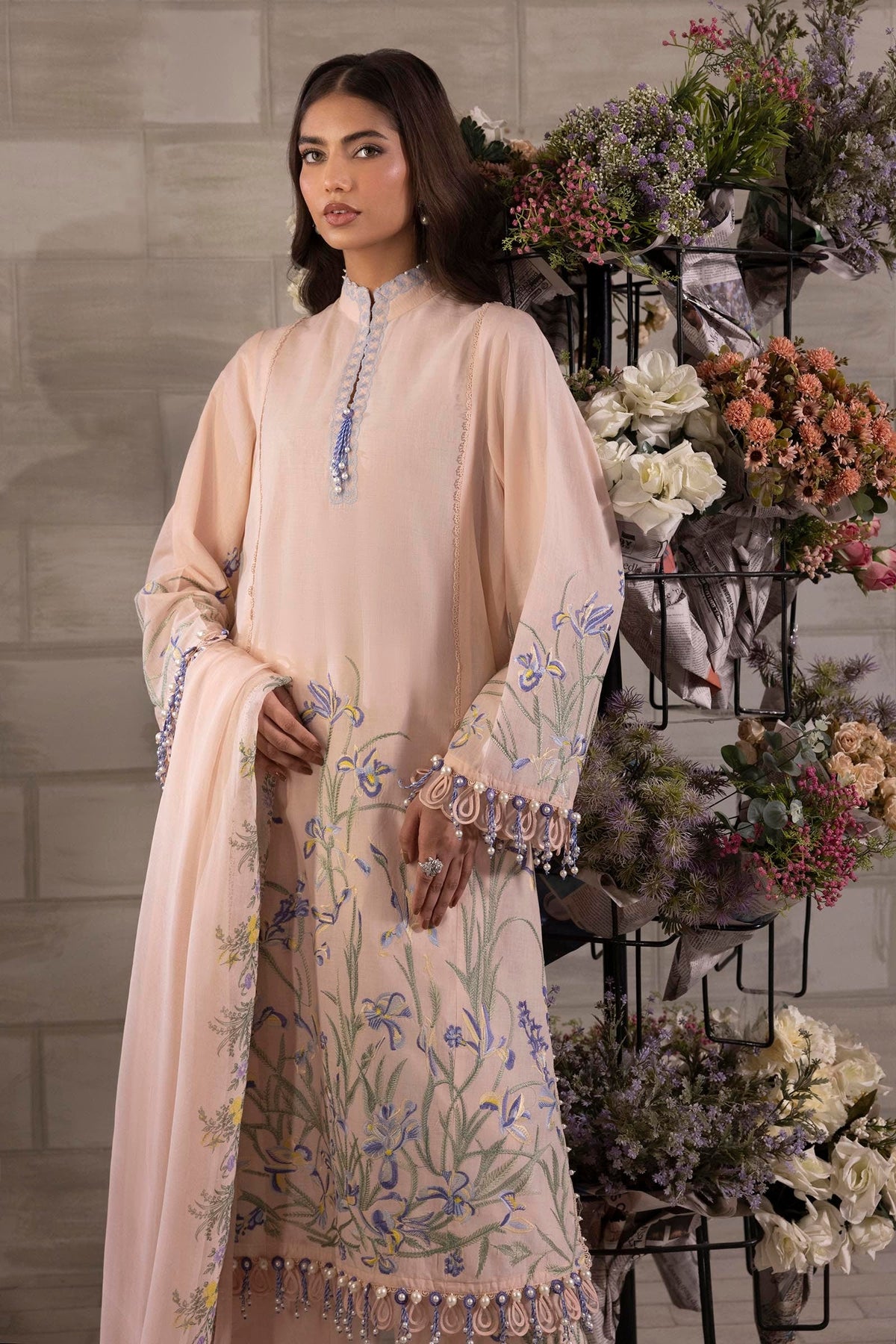 Sana Safinaz | Muzlin Spring 24 | M251-017B-3CJ by Sana Safinaz - Designer Dress  - Type : Ladies Clothes - Available at Libayah - 100% Original 