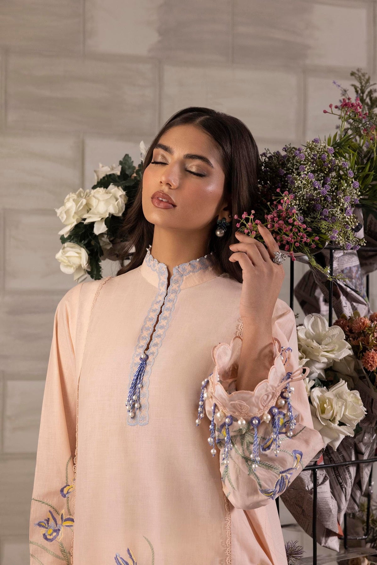 Sana Safinaz | Muzlin Spring 24 | M251-017B-3CJ by Sana Safinaz - Designer Dress  - Type : Ladies Clothes - Available at Libayah - 100% Original 
