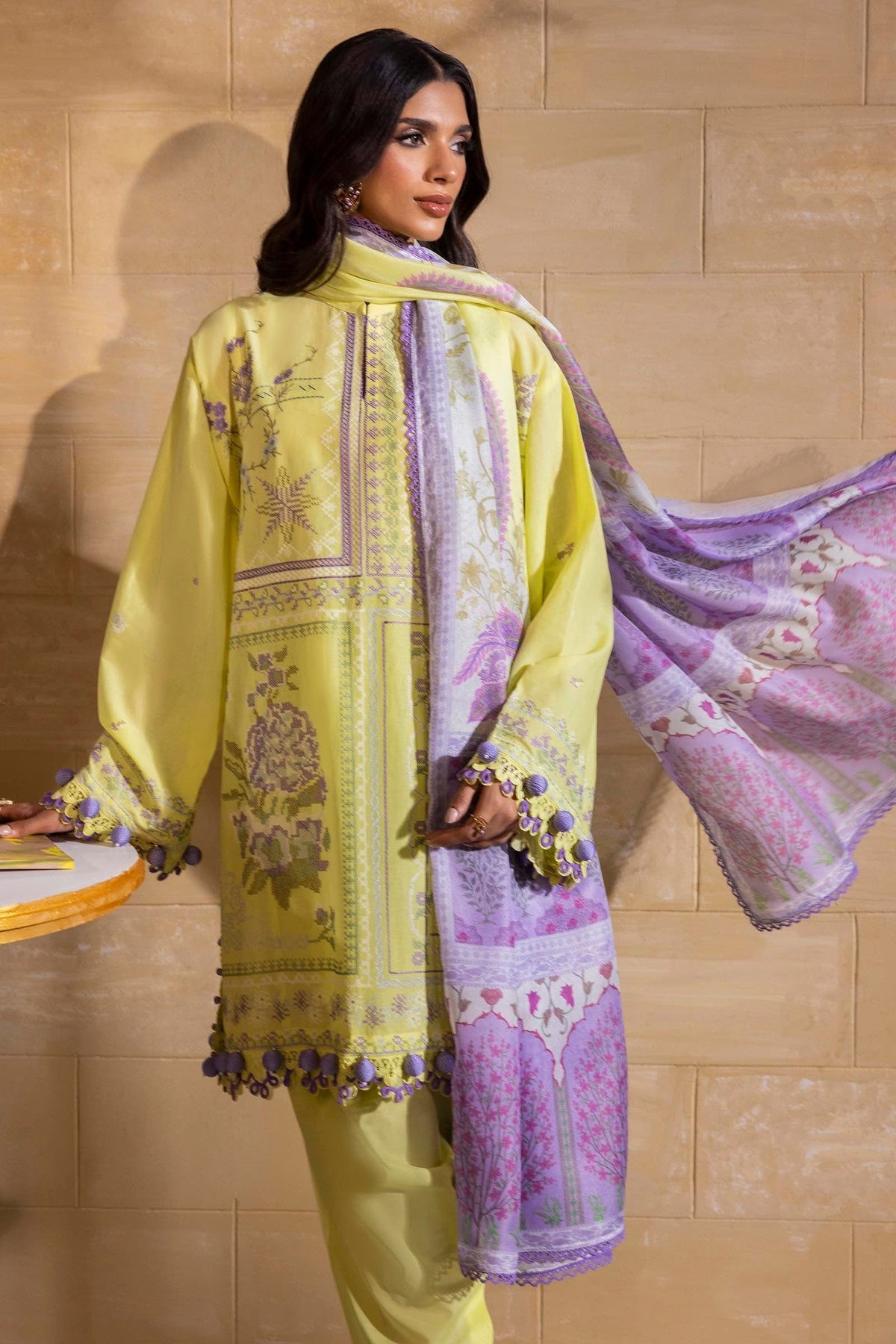 Sana Safinaz | Muzlin Spring 25 | M251-018B-3CT by Sana Safinaz - Designer Dress - Type: Ladies Clothes - Available at Libayah - 100% Original