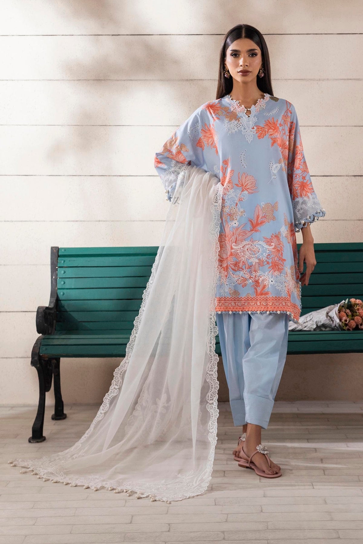Sana Safinaz | Muzlin Spring 25 | M251-020B-3CS by Sana Safinaz - Designer Dress - Type: Ladies Clothes - Available at Libayah - 100% Original