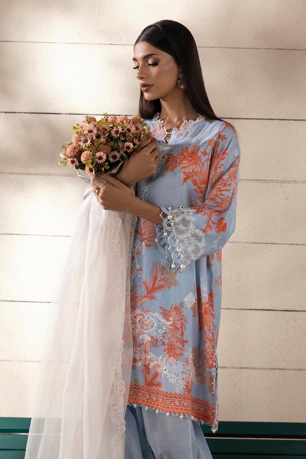 Sana Safinaz | Muzlin Spring 25 | M251-020B-3CS by Sana Safinaz - Designer Dress - Type: Ladies Clothes - Available at Libayah - 100% Original