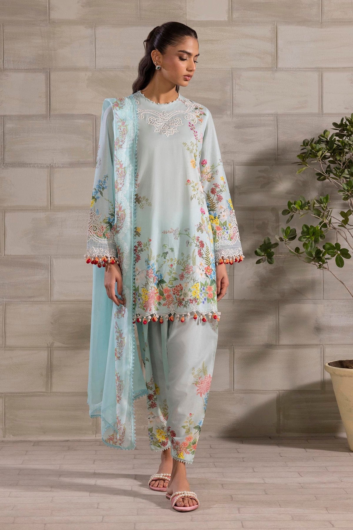 Sana Safinaz | Muzlin Spring 25 | M251-030A-3CI by Sana Safinaz - Designer Dress - Type: Ladies Clothes - Available at Libayah - 100% Original