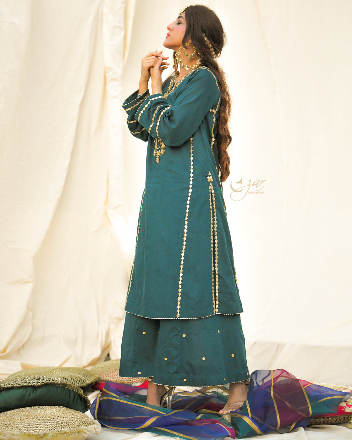Zar | Formals Wear | Teal by Zar - Designer Dress - Type: Ladies Clothes - Available at Libayah - 100% Original