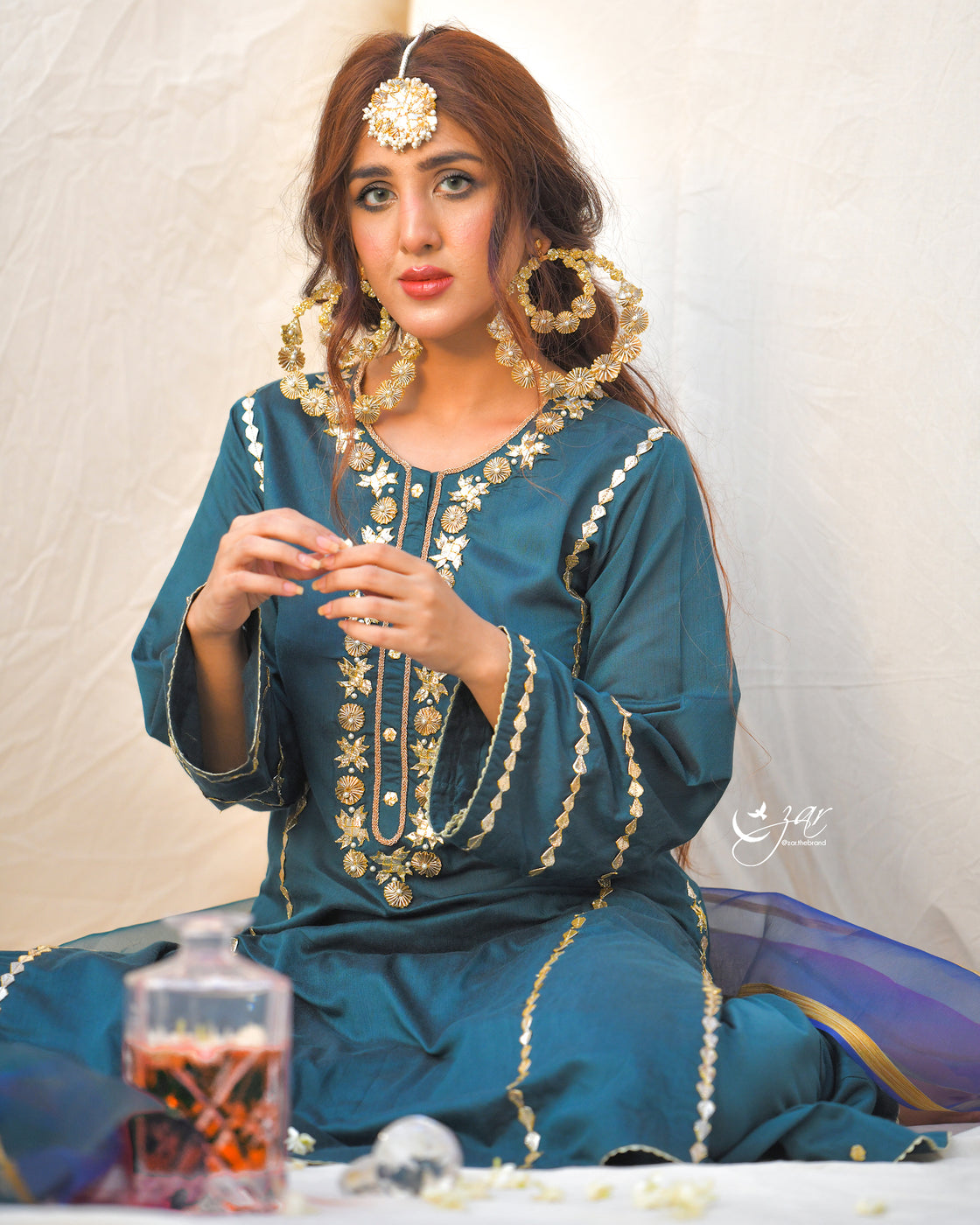 Zar | Formals Wear | Teal by Zar - Designer Dress - Type: Ladies Clothes - Available at Libayah - 100% Original