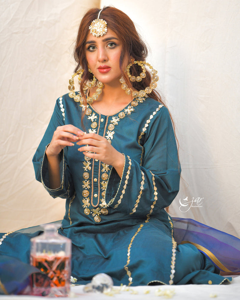 Zar | Formals Wear | Teal by Zar - Designer Dress - Type: Ladies Clothes - Available at Libayah - 100% Original