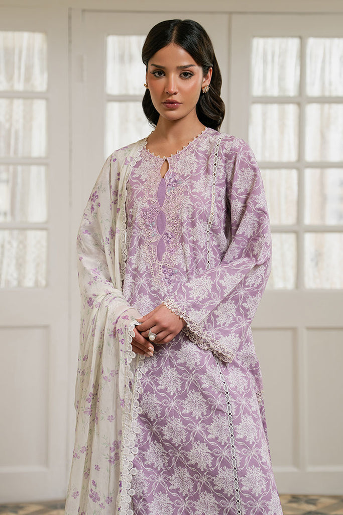 Cross Stitch | Emb Lawn Mahiri 26 | LAVENDER MUSE - Designer Dress - Type : Ladies Clothes - Available at Libayah - 100% Original