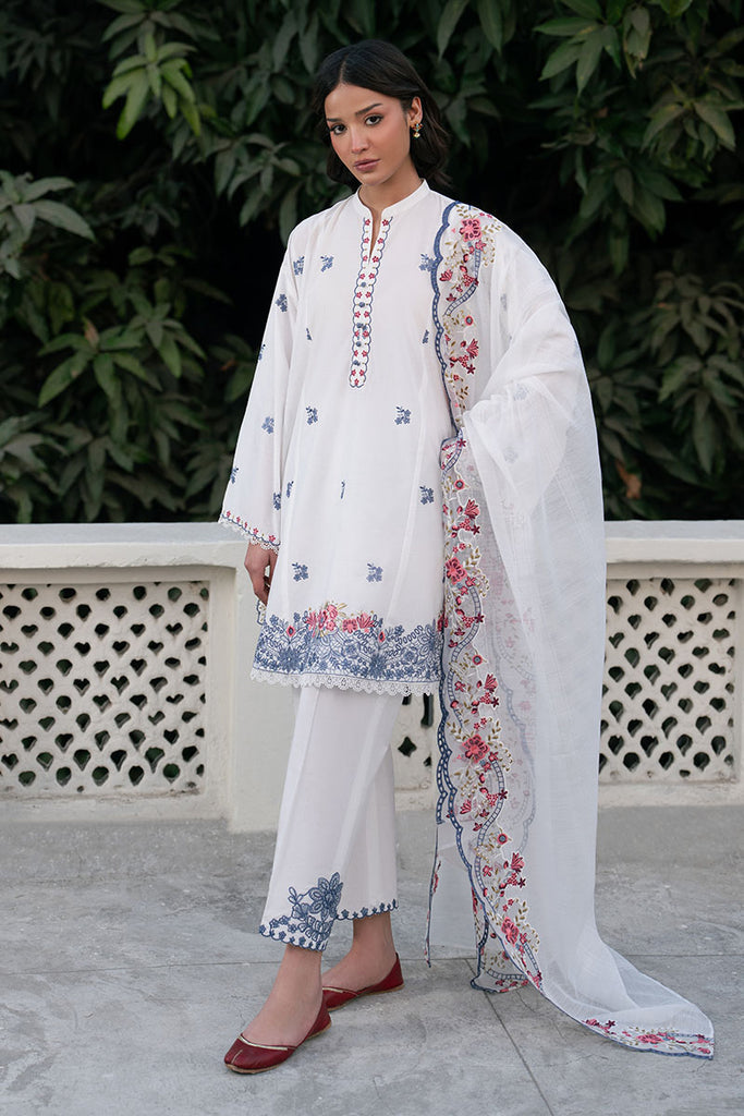 Cross Stitch | Emb Lawn Mahiri 26 | DEW WHISPER - Designer Dress - Type : Ladies Clothes - Available at Libayah - 100% Original