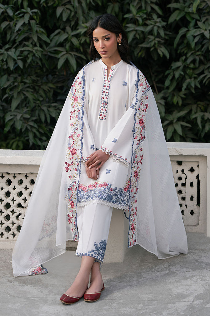 Cross Stitch | Emb Lawn Mahiri 26 | DEW WHISPER - Designer Dress - Type : Ladies Clothes - Available at Libayah - 100% Original