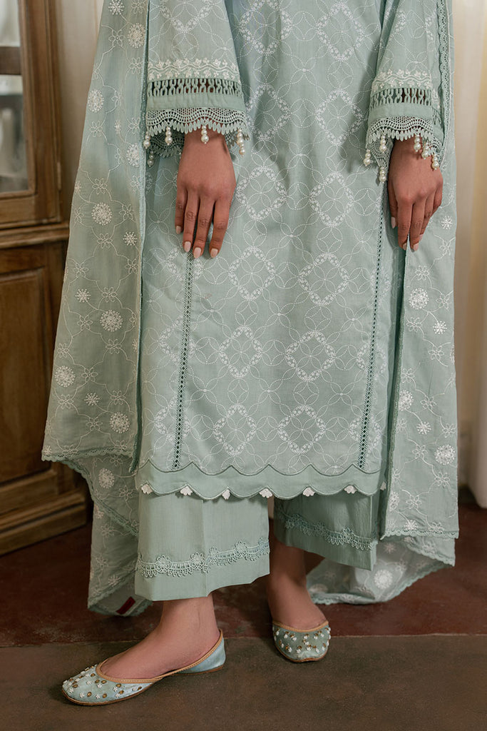 Cross Stitch | Emb Lawn Mahiri 26 | SAGE REVERIE - Designer Dress - Type : Ladies Clothes - Available at Libayah - 100% Original