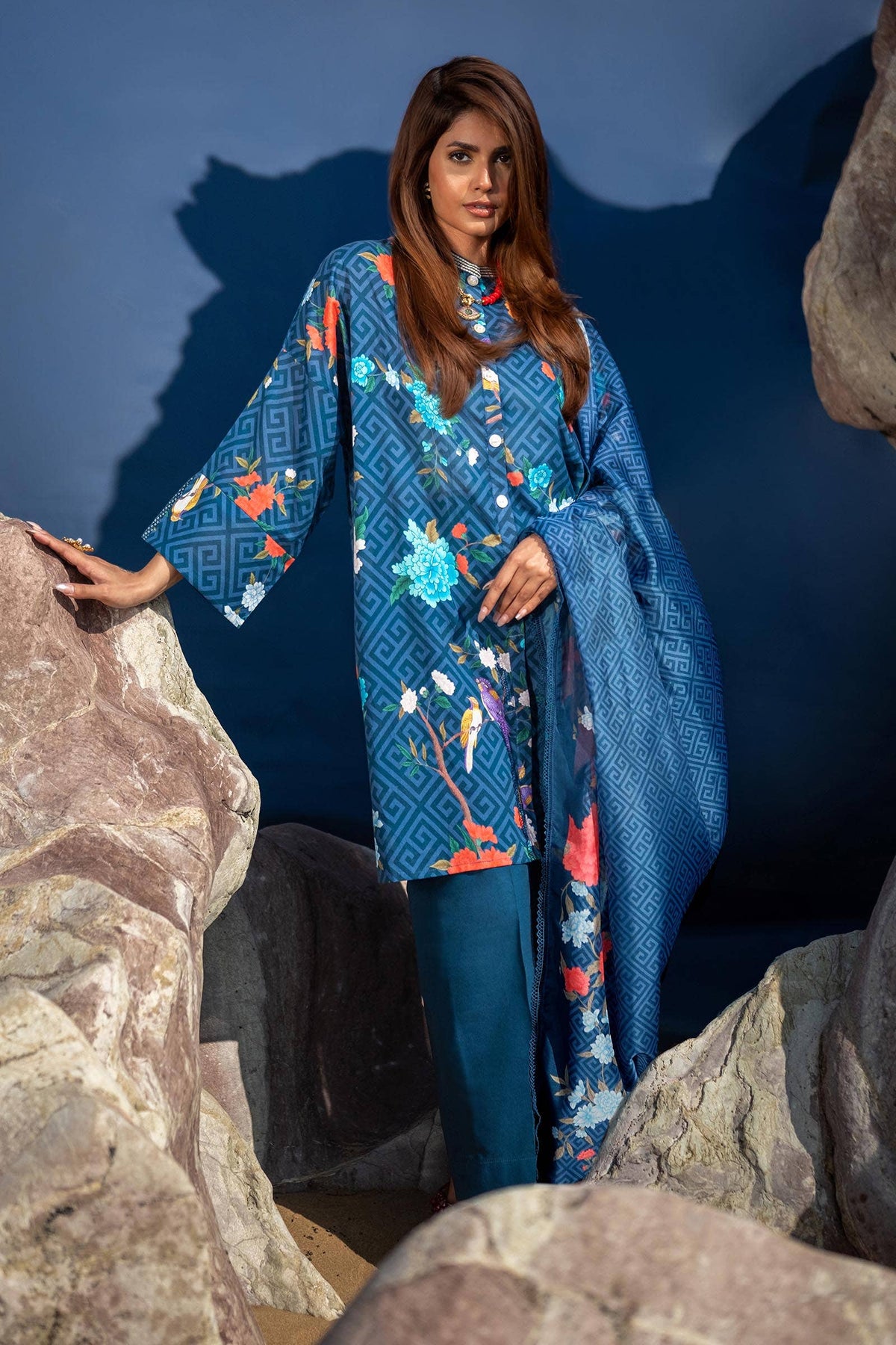 Sana Safinaz | Mahay Spring 24 | H241-013B-2BK by Sana Safinaz - Designer Dress - Type: Ladies Clothes - Available at Libayah - 100% Original