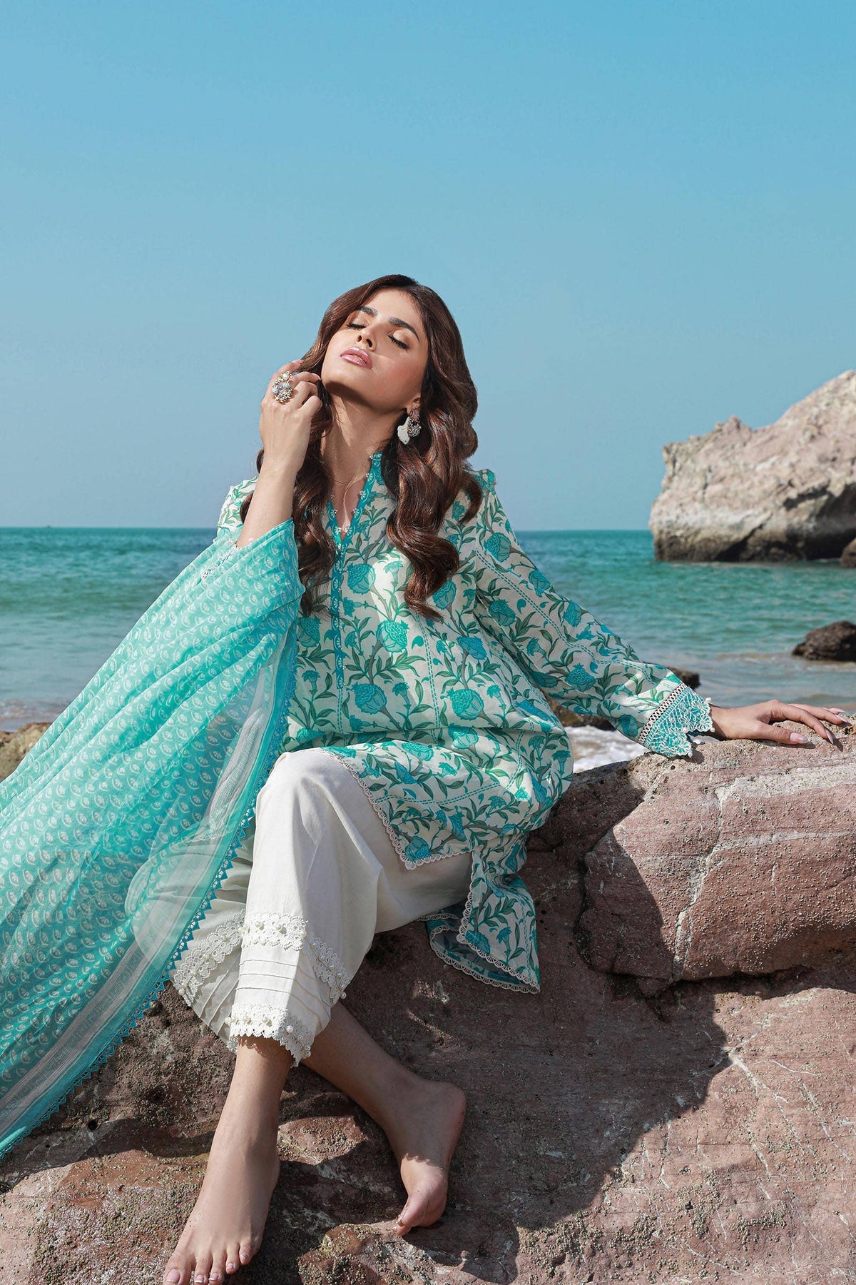 Sana Safinaz | Mahay Spring 24 | H241-002A-2BI by Sana Safinaz - Designer Dress - Type: Ladies Clothes - Available at Libayah - 100% Original
