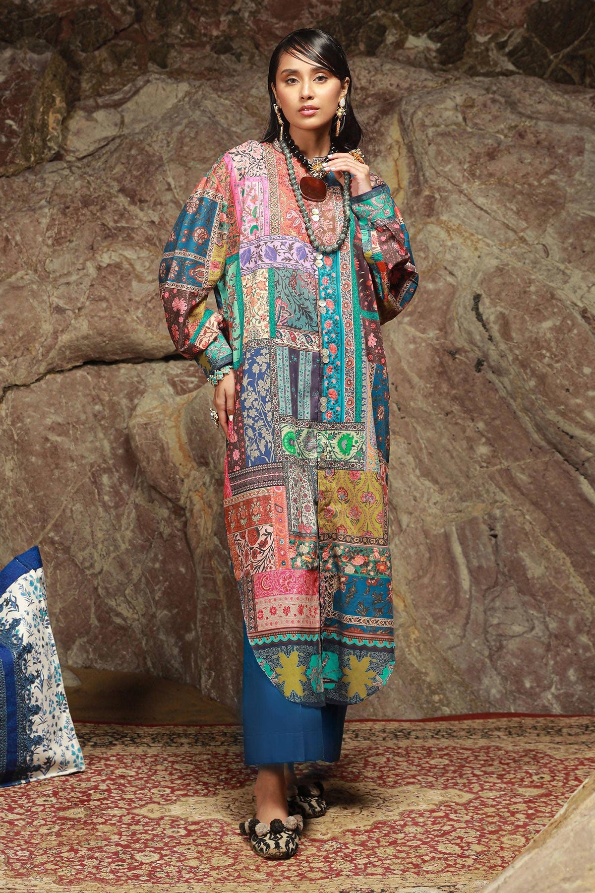 Sana Safinaz | Mahay Spring 24 | H241-014B-2C by Sana Safinaz - Designer Dress - Type: Ladies Clothes - Available at Libayah - 100% Original