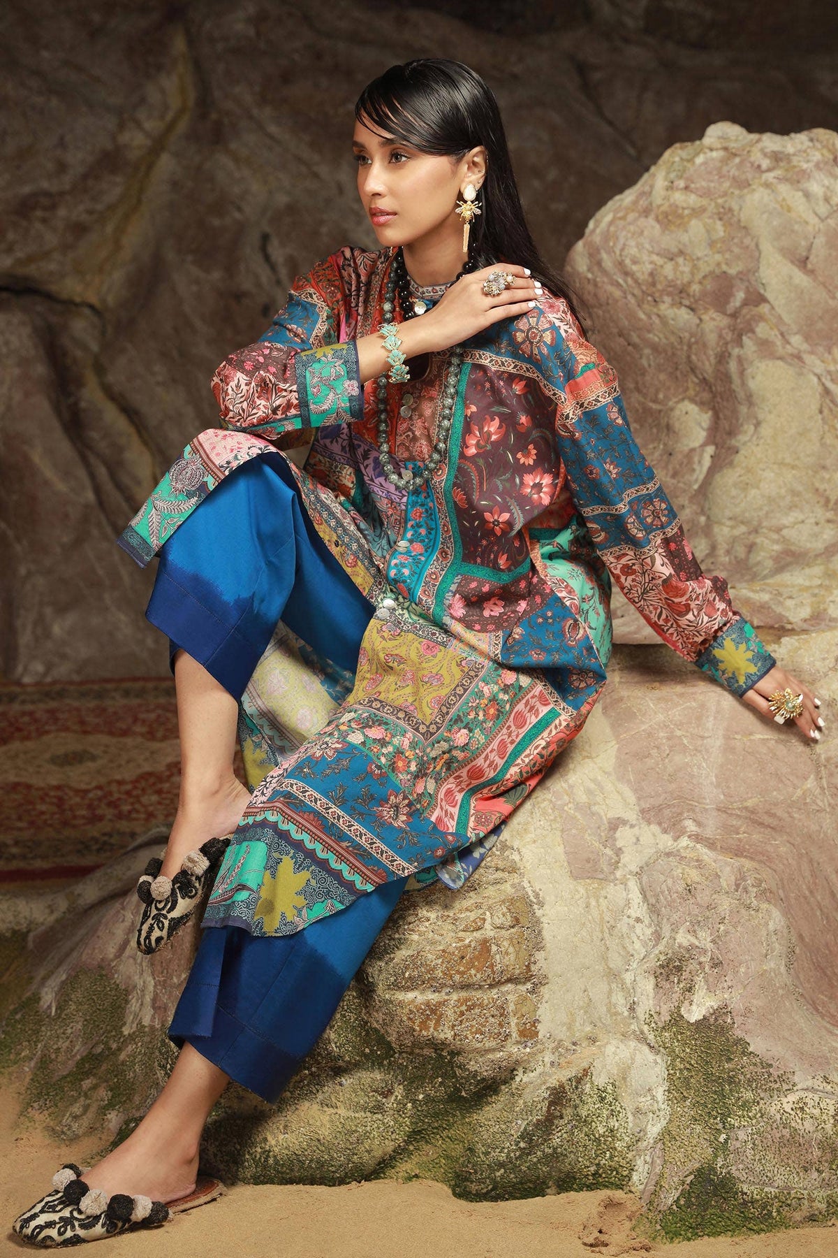 Sana Safinaz | Mahay Spring 24 | H241-014B-2C by Sana Safinaz - Designer Dress - Type: Ladies Clothes - Available at Libayah - 100% Original