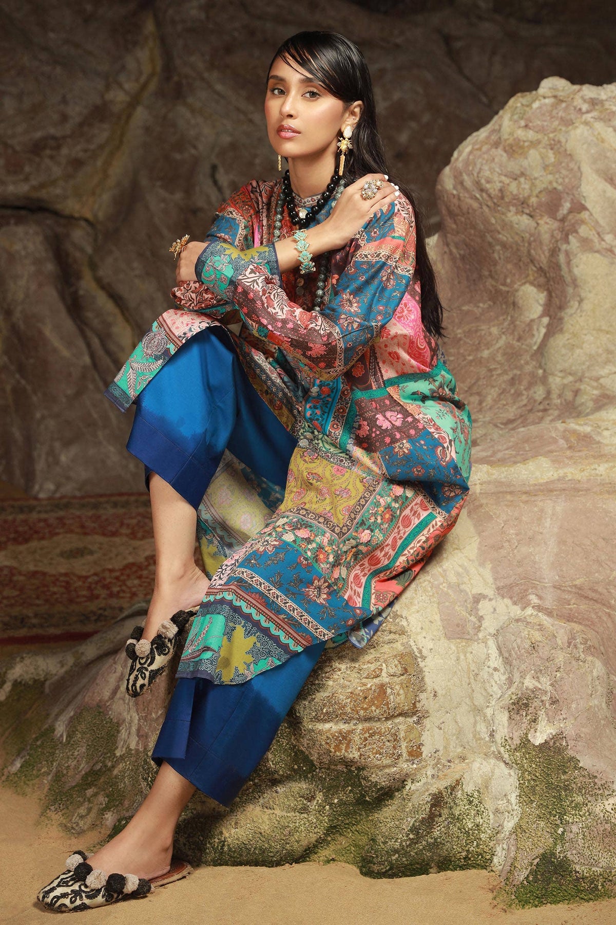 Sana Safinaz | Mahay Spring 24 | H241-014B-2C by Sana Safinaz - Designer Dress - Type: Ladies Clothes - Available at Libayah - 100% Original