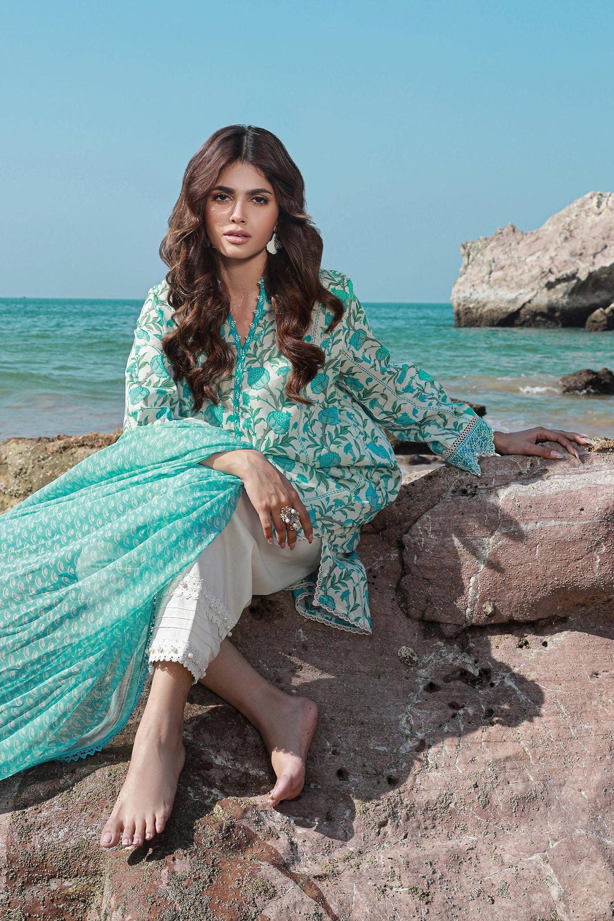 Sana Safinaz | Mahay Spring 24 | H241-002A-2BI by Sana Safinaz - Designer Dress - Type: Ladies Clothes - Available at Libayah - 100% Original