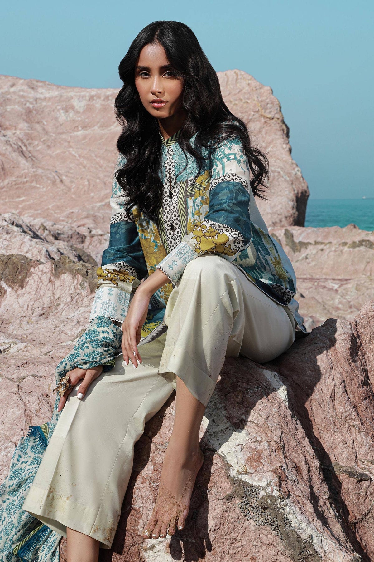 Sana Safinaz | Mahay Spring 24 | H241-015A-2I by Sana Safinaz - Designer Dress - Type: Ladies Clothes - Available at Libayah - 100% Original