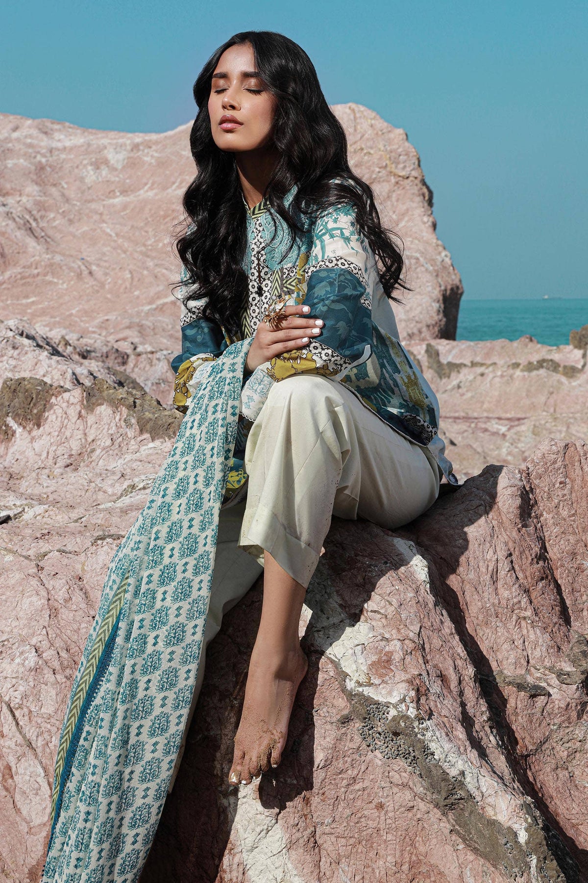 Sana Safinaz | Mahay Spring 24 | H241-015A-2I by Sana Safinaz - Designer Dress - Type: Ladies Clothes - Available at Libayah - 100% Original