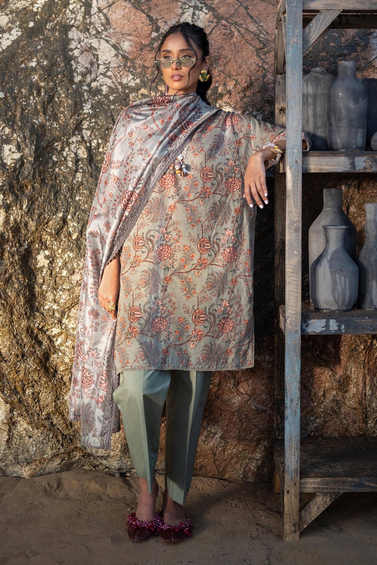 Sana Safinaz | Mahay Spring 24 | H241-016A-3CK by Sana Safinaz - Designer Dress - Type: Ladies Clothes - Available at Libayah - 100% Original