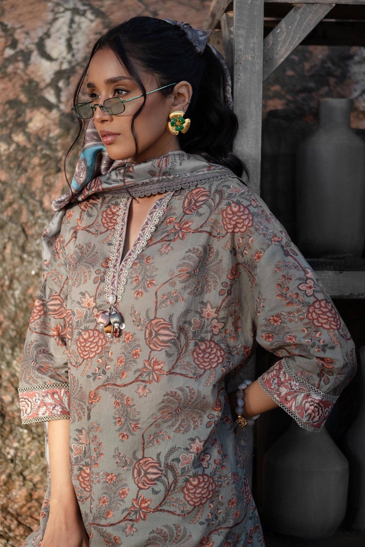Sana Safinaz | Mahay Spring 24 | H241-016A-3CK by Sana Safinaz - Designer Dress - Type: Ladies Clothes - Available at Libayah - 100% Original