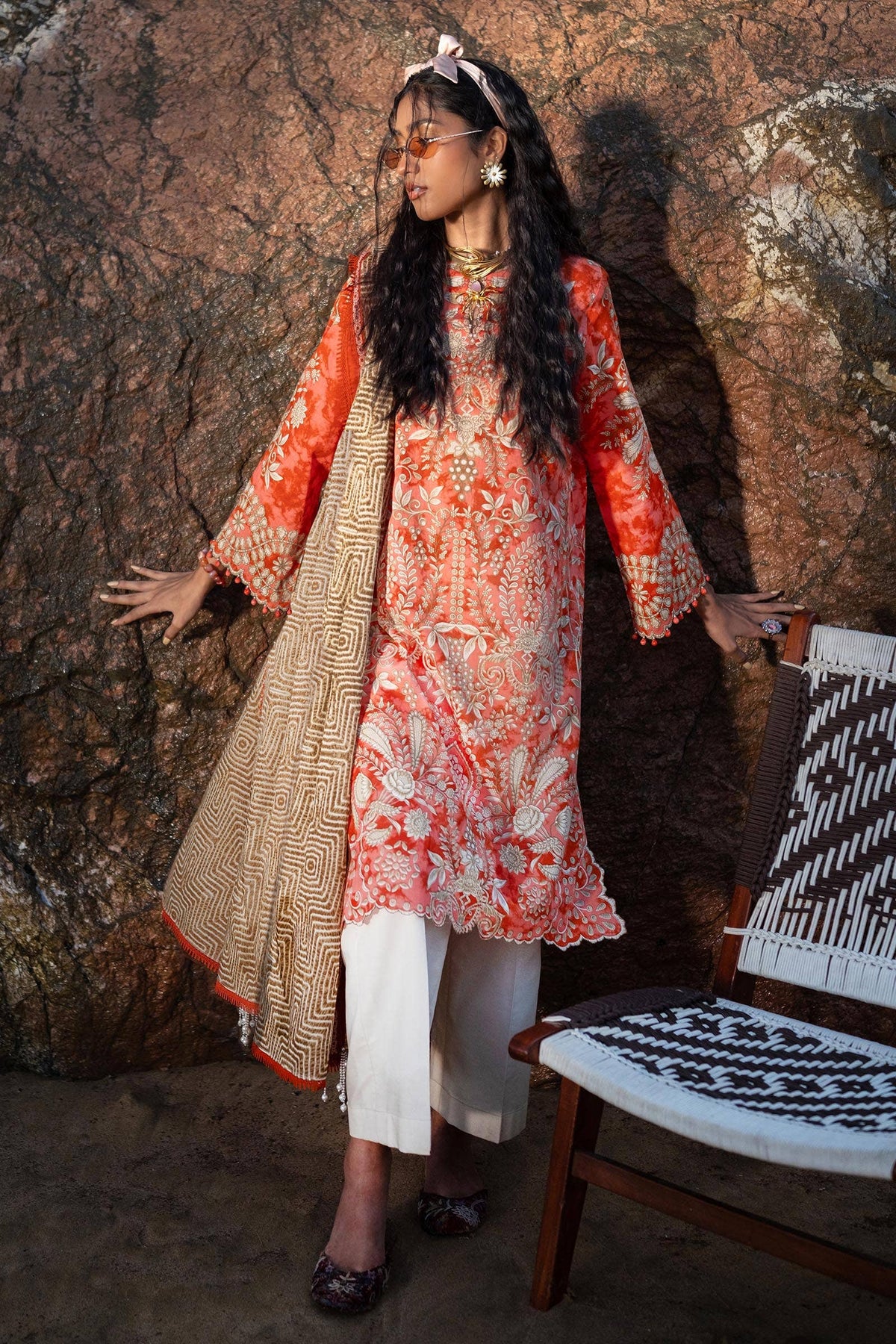 Sana Safinaz | Mahay Spring 24 | H241-018A-2BG by Sana Safinaz - Designer Dress - Type: Ladies Clothes - Available at Libayah - 100% Original