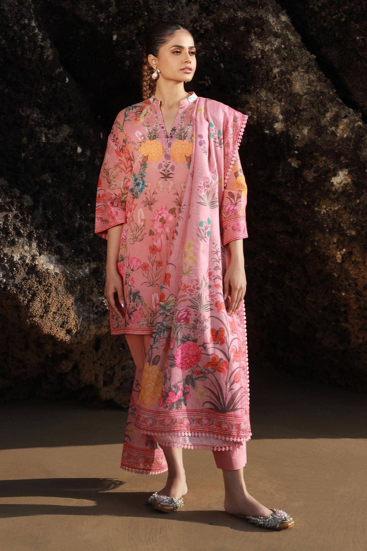 Sana Safinaz | Mahay Spring 24 | H241-019A-3CS by Sana Safinaz - Designer Dress - Type: Ladies Clothes - Available at Libayah - 100% Original