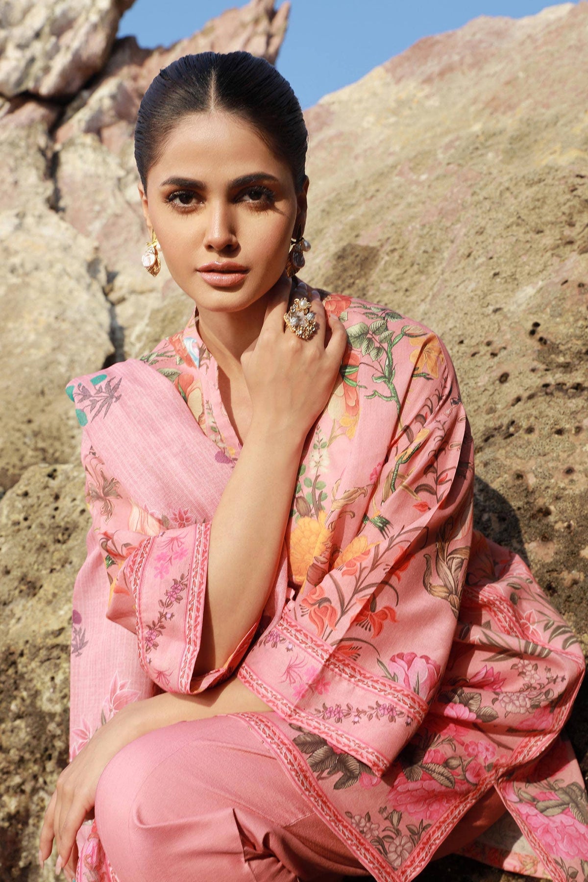 Sana Safinaz | Mahay Spring 24 | H241-019A-3CS by Sana Safinaz - Designer Dress - Type: Ladies Clothes - Available at Libayah - 100% Original