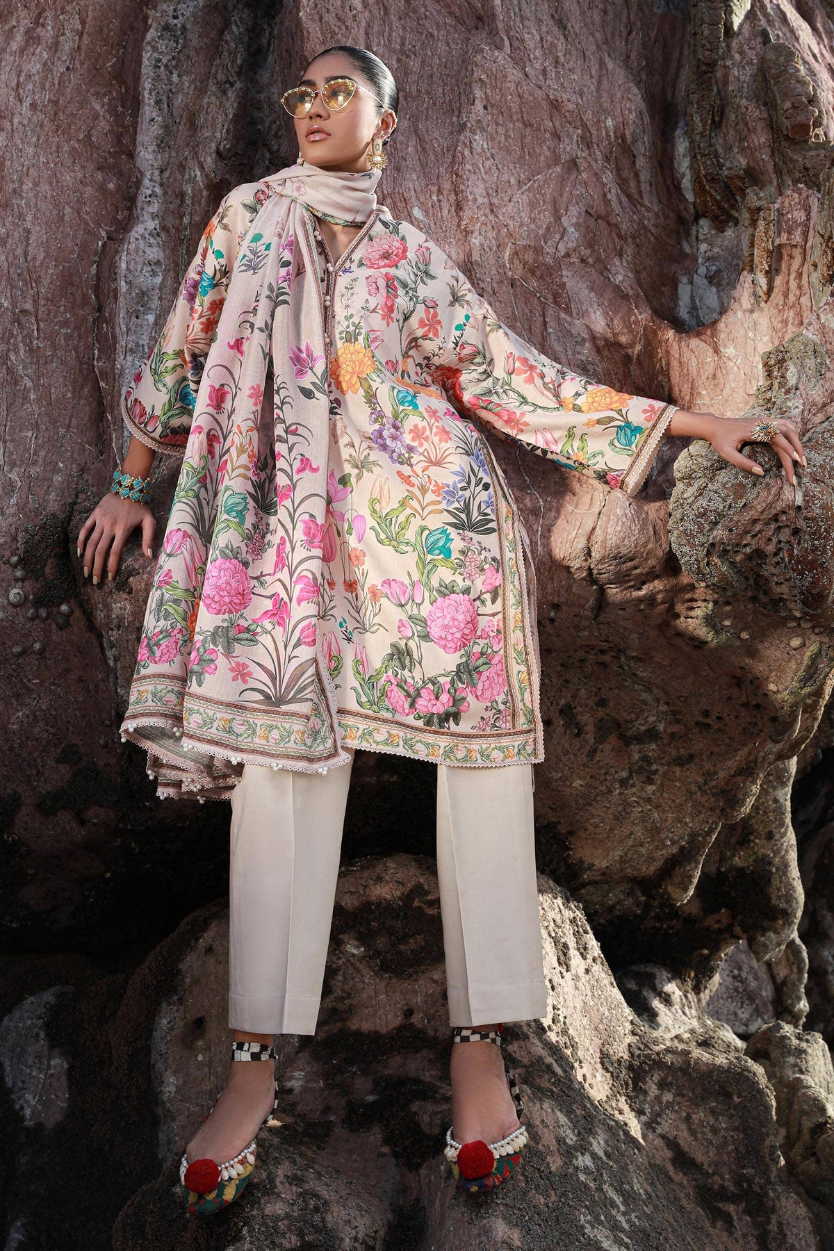 Sana Safinaz | Mahay Spring 24 | H241-019B-3CS by Sana Safinaz - Designer Dress - Type: Ladies Clothes - Available at Libayah - 100% Original