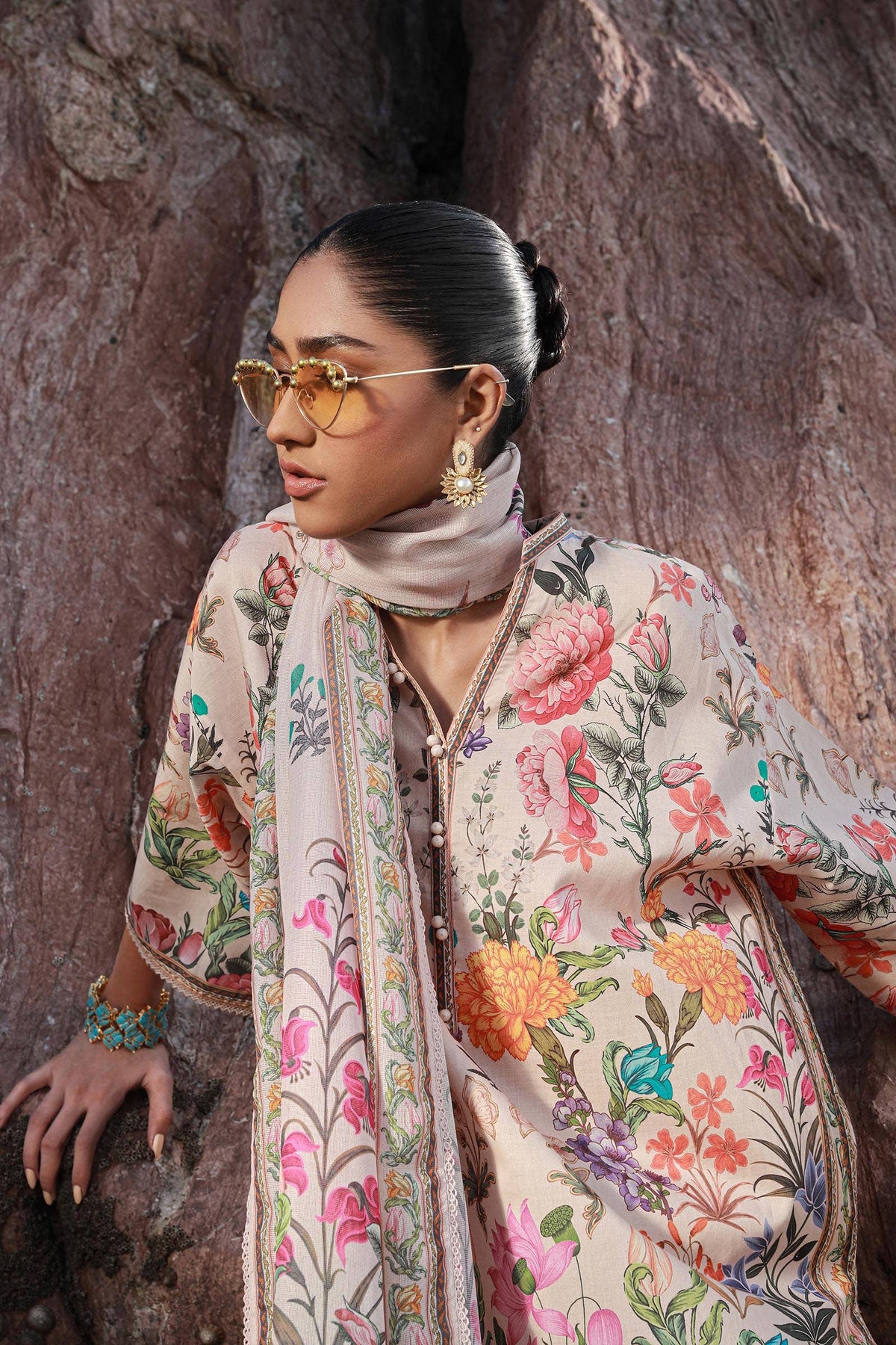 Sana Safinaz | Mahay Spring 24 | H241-019B-3CS by Sana Safinaz - Designer Dress - Type: Ladies Clothes - Available at Libayah - 100% Original