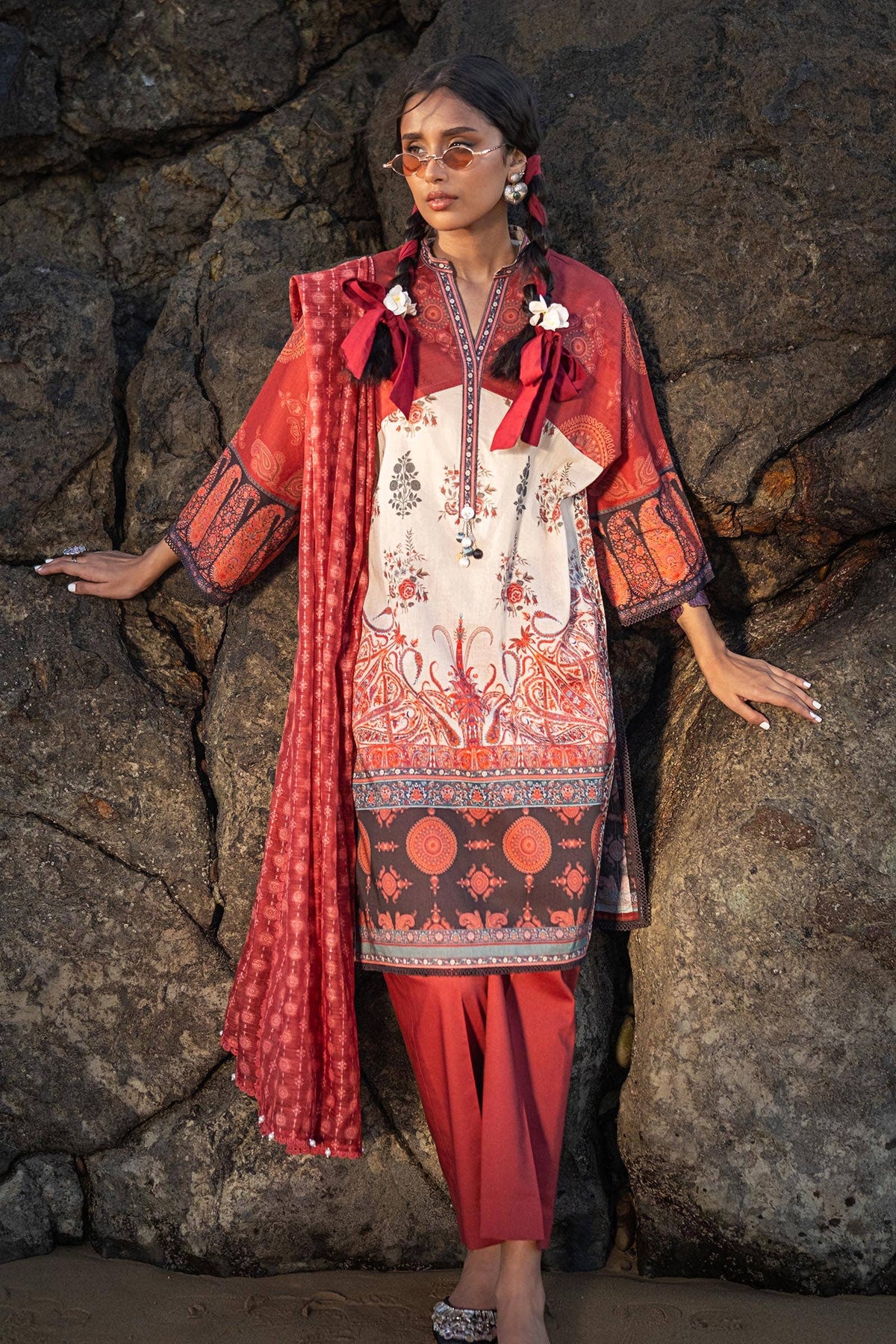 Sana Safinaz | Mahay Spring 24 | H241-021A-3DE by Sana Safinaz - Designer Dress - Type: Ladies Clothes - Available at Libayah - 100% Original