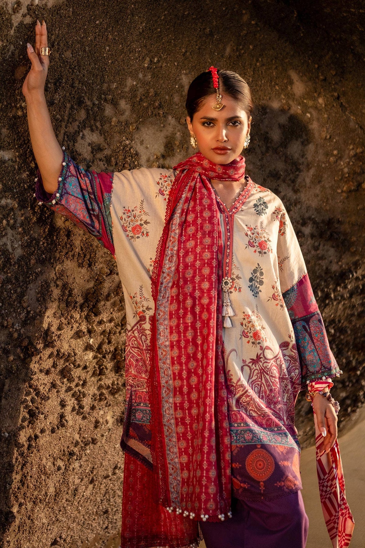Sana Safinaz | Mahay Spring 24 | H241-021B-3DE by Sana Safinaz - Designer Dress - Type: Ladies Clothes - Available at Libayah - 100% Original