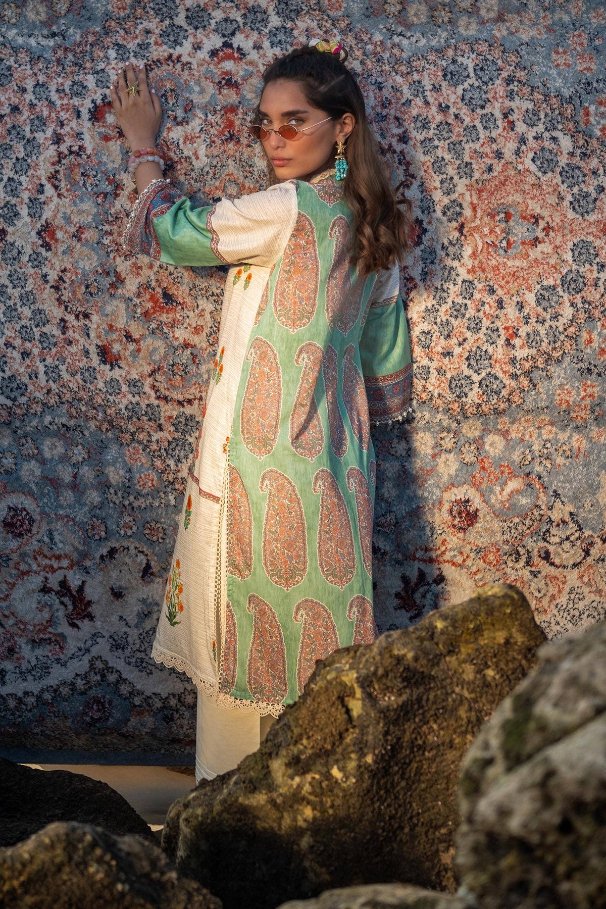 Sana Safinaz | Mahay Spring 24 | H241-022A-2BS by Sana Safinaz - Designer Dress - Type: Ladies Clothes - Available at Libayah - 100% Original