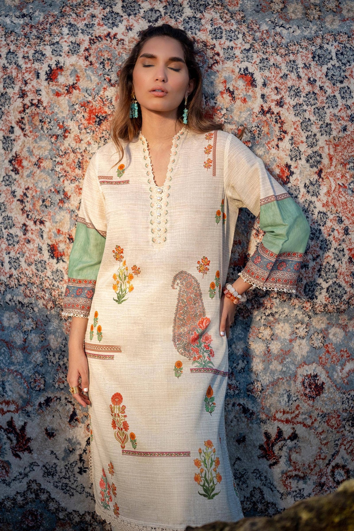 Sana Safinaz | Mahay Spring 24 | H241-022A-2BS by Sana Safinaz - Designer Dress - Type: Ladies Clothes - Available at Libayah - 100% Original