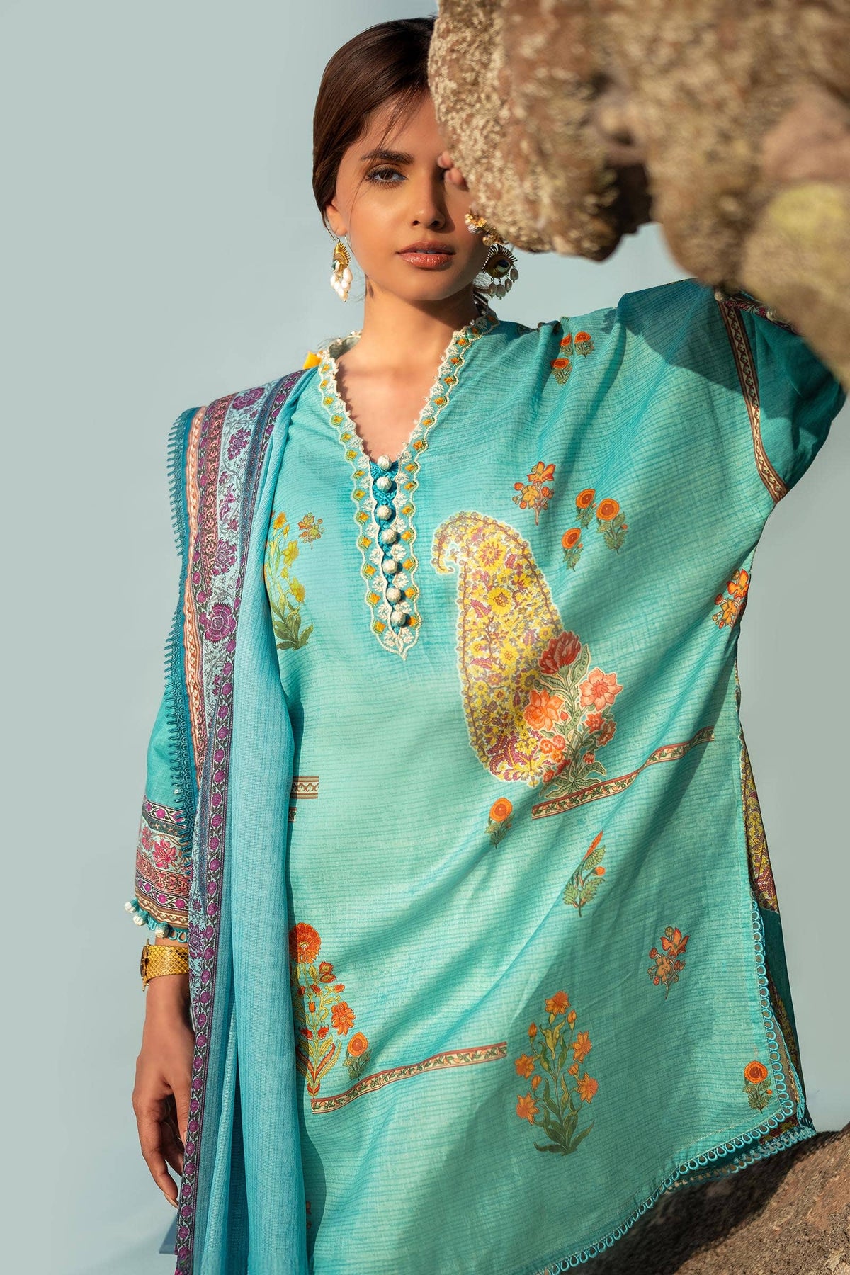 Sana Safinaz | Mahay Spring 24 | H241-022B-2BS by Sana Safinaz - Designer Dress - Type: Ladies Clothes - Available at Libayah - 100% Original